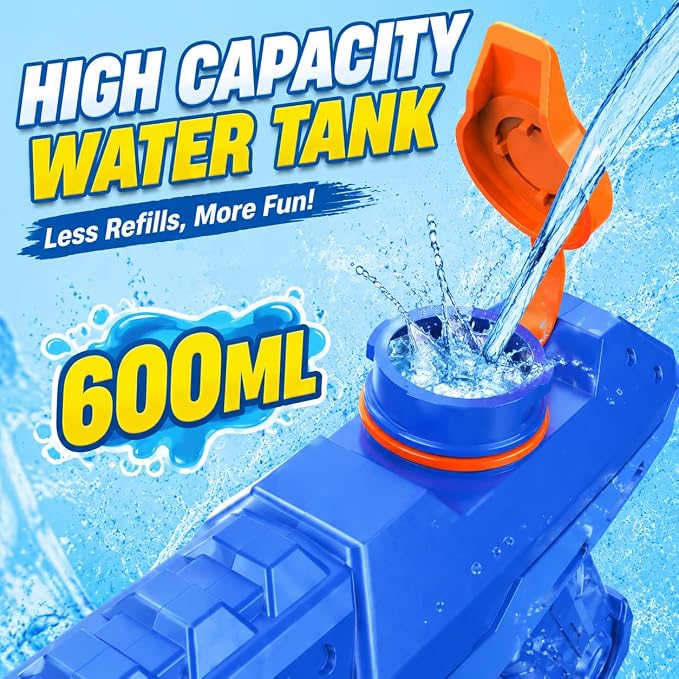 3 Pack Water Guns for Kids Adults, 600cc High Capacity Super Squirt Blaster Soaker, Long Range Pump Action Water Gun Squirter, Outdoor Summer Pool Beach Water Fighting Toys