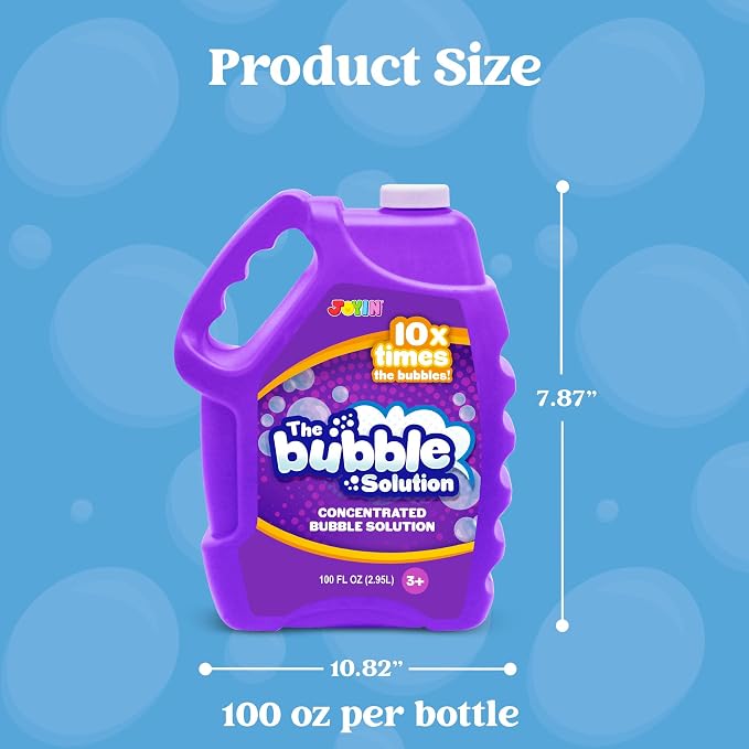 JOYIN 100 Oz Concentrated Bubble Solution (up to 8 Gallon) for Large Party in Summer Celebrations, Party Favor, Bubble Summer Toy, Classroom Prizes, Easter (Purple)