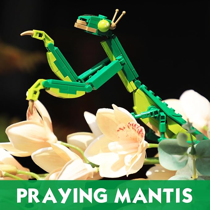 KAZI Insect Building Blocks,Bug Building Set for Kids Ages 6 7 8 9 Year Old and Up,Mantis Building Blocks Toy Insect Collection,Ideal Gifts for Birthday,Easter Basket Stuffers