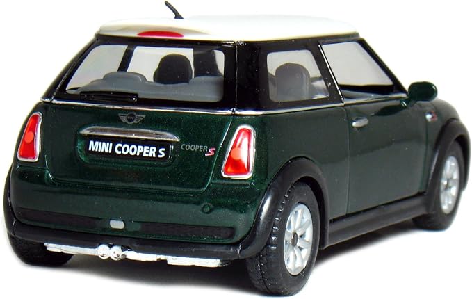 KiNSMART - Mini Cooper S 5" 1:28 Scale Die Cast Metal Model Toy Car (Green)