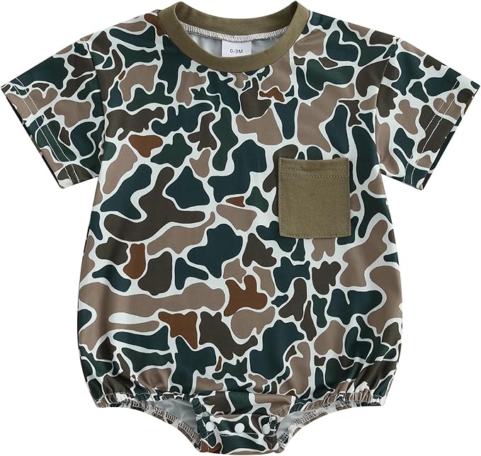 Kavousa Baby Boy Clothes Summer Baby Boy Bubble Romper Short Sleeve Jumpsuit One Piece Outfit Newborn Infant Clothing
