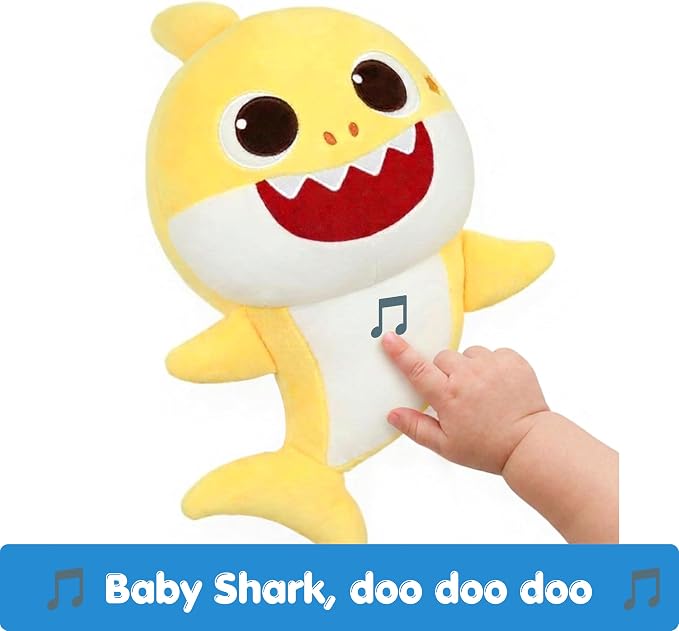 Pinkfong Baby Shark Singing Plush Toy - 13" Soft Huggable Stuffed Animal, Washable, Interactive Musical Toy, Toddler Gift, Ages 18 Months+