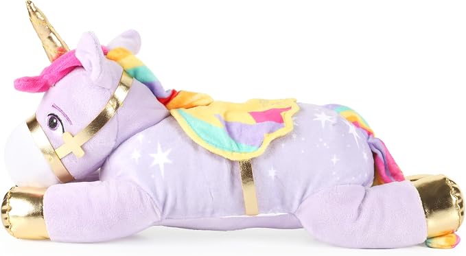 Jay Franco Kids Unicorn Academy Plush Pillow Buddy - Large Ultra-Soft Stuffed Plushie & Cozy Pillow, Official Licensed Product, 13 Inches, Multi - Unicorn Academy Wildstar