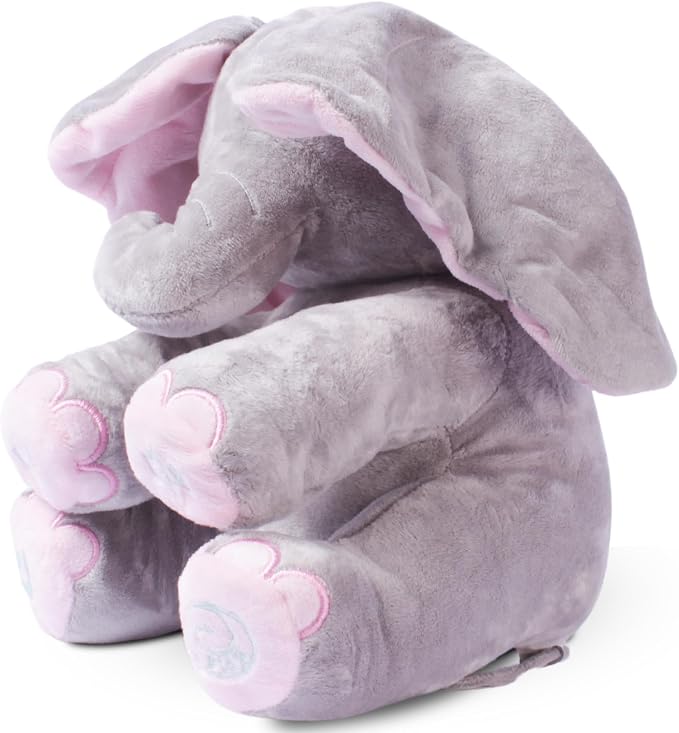 Dimple Kaia Peek A Boo Elephant Toy, Interactive Singing Stuffed Animal Plush with Moving Ears, Musical Stuffed Animal for Babies and Toddlers, Adorable Elephant Baby Toy