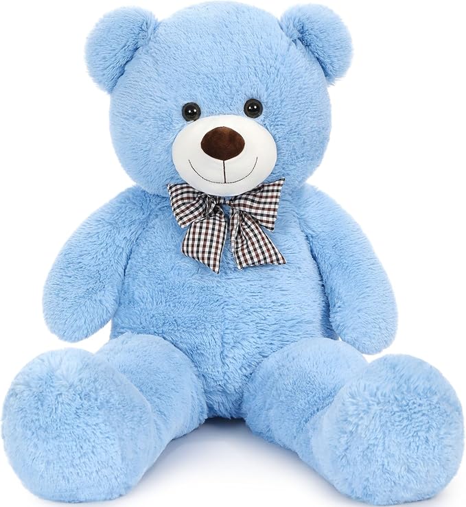 MaoGoLan Giant Teddy Bear Plush Toy - Ultra Soft & Cute Large Stuffed Animal 39 inches, Perfect for Baby Showers, Birthdays, Valentine Day Gifts (Kids, Couples, Family),Blue
