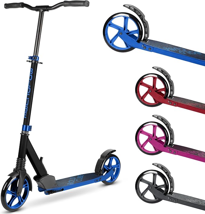 BOLDCUBE Big 2 Wheeler | Scooter for Kids & Teens Ages 7+ Years | Play & Commute | Front Suspension Fit with 200MM Wheels | Height Adjustable 86 to 111 cm