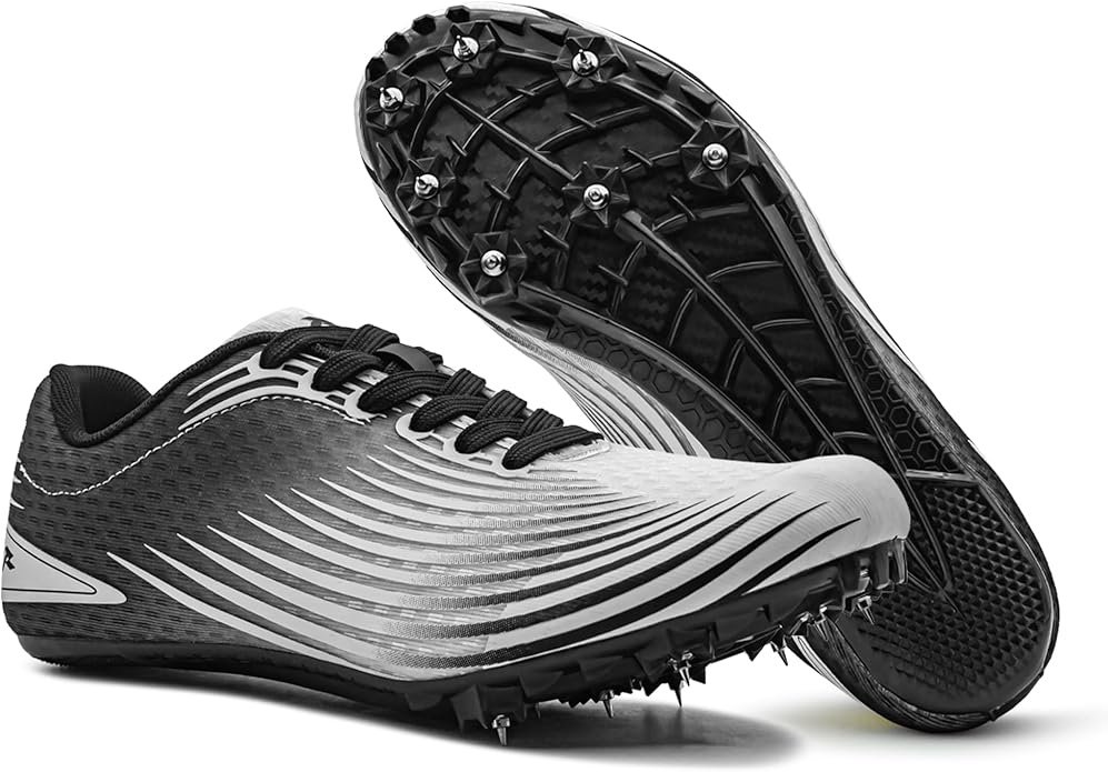 RUNIC Track & Field Shoes for Men, Women & Kids – Pro Running Spikes for Sprint, Race & Training – 7 Spikes + Extra Spikes & Wrench (US Men Size)