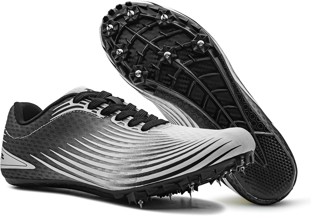 RUNIC Track & Field Shoes for Men, Women & Kids – Pro Running Spikes for Sprint, Race & Training – 7 Spikes + Extra Spikes & Wrench (US Men Size)