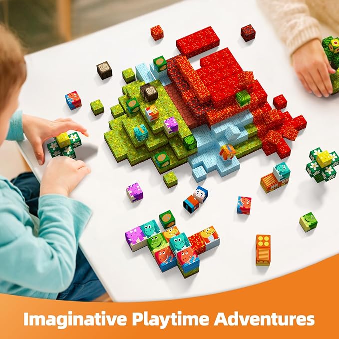 GobiDex Magnetic Building Blocks Dinosaur Theme Kid Toys for 3+ Years Old Boys Girls, STEM Building Gifts for Kids, Magnets Sensory Game for Toddler