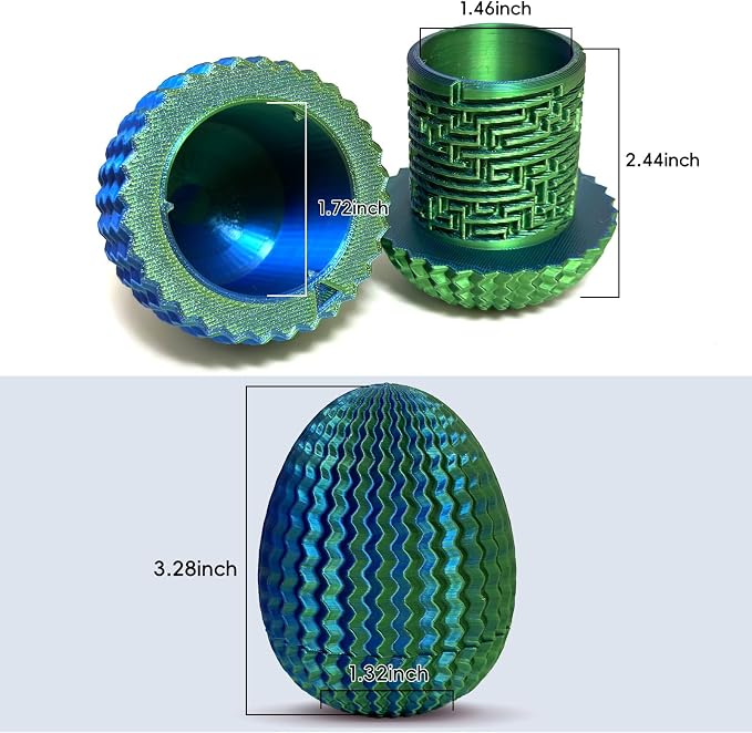 Money Puzzle Box for Cash Gift Card Holder - Reusable Secret Safe with 4 Unique Maze Egg Designs, 3D Printed Brain Teaser Game for Teens Adults, Easter Birthday Christmas Stocking Stuffer