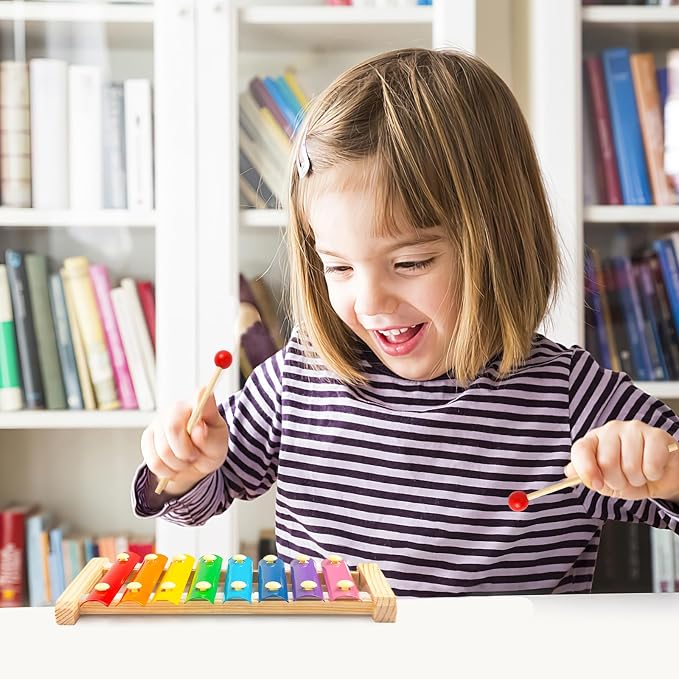 MCPINKY Xylophone for Kids, Xylophone Musical Toy with Child Safe Mallets Educational Musical Instruments Toy for Toddlers