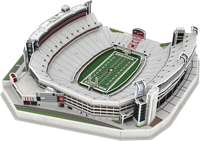 Pro Lion 3D Jigsaw Puzzle of Sanford Stadium Construction Building Kits - 93 Pieces | Georgia Bulldogs Football League Gifts for Boys, Adults, Men & Kids Aged 7+ | Puzzles Games Kit for Creative Fans