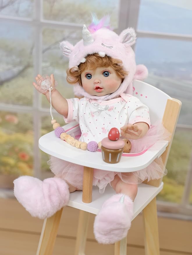 Reborn Baby Dolls, 18 Inch Large Realistic Hand-Rooted Hair Lifelike Baby Dolls with Accessories for 3+ Year Old Girls Gifts, Pretend Play, Collection