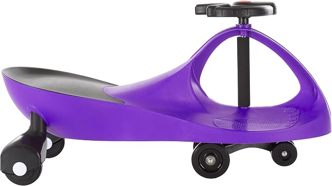 Wiggle Car Ride on Toy - No Batteries, Gears, or Pedals - Just Twist, Swivel, and Go - Outdoor Ride Ons for Kids 3 Years and Up by Lil' Rider (Purple) Large