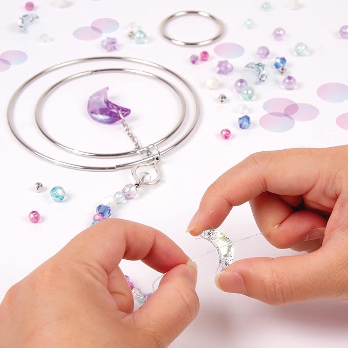 Make It Real: DIY Crystal Suncatcher - Silver, Purple & Soft Hues, Craft Your Own Beautiful Suncatcher, 139 Pieces Included, All-in-1 DIY Kit, Bedroom Décor, Tweens & Girls, Arts & Crafts, Ages 8+