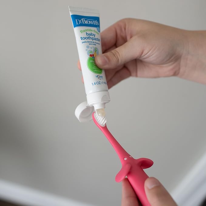 Dr. Brown's Infant-to-Toddler Toothbrush, Elephant, Pink, 0-3 Years