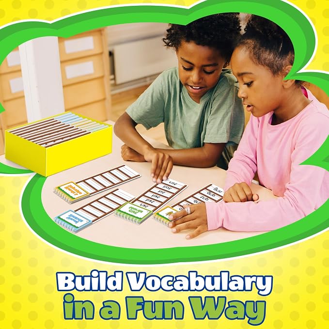 Sight Words Flash Cards Kindergarten, 30 Word Ladder Flip Books for Kids, Phonics Word Family Build Book, Reading & Spelling Games, Preschool Learning Activities, Homeschool & Classroom
