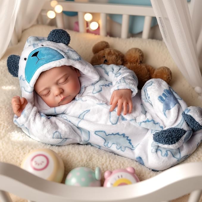 BABESIDE Reborn Baby Dolls Boy, 20 Inch Lifelike Newborn Real Life Poseable Realistic Doll for Boy Soft Vinyl Full Body Baby Dolls with Clothes and Toy Gift for Kids Age 3+