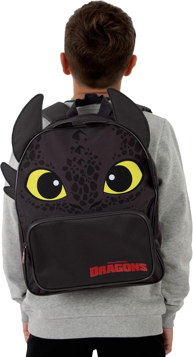 How To Train Your Dragon Boys Backpack, Toothless Kids Bag, Dragon Backpack For Boys, One Size Gray