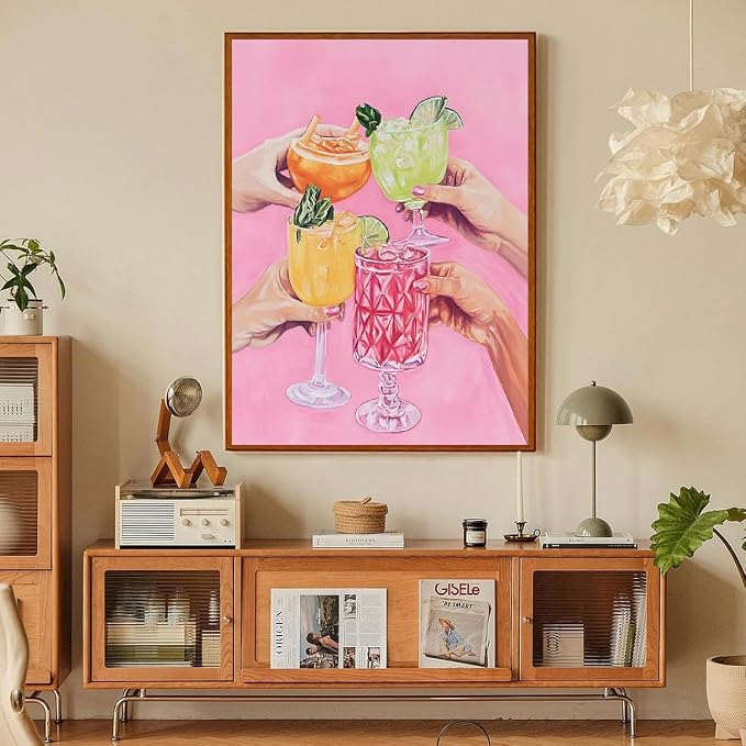 Paint by Numbers for Adults and Kids Beginner, Colorful Cocktails Painting by Number Kits On Canvas, Number Artist Paint by Number Kit DIY Oil Painting Acrylic Paints, Home Wall Decor Gift 12x16 inch