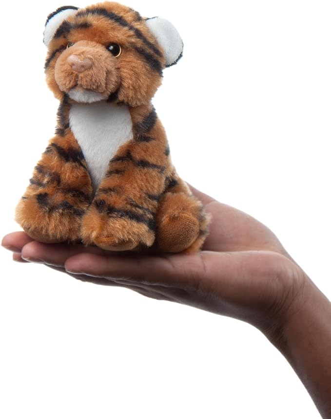 The Petting Zoo Tiger Stuffed Animal Plushie, Gifts for Kids, Wild Onez Babiez Zoo Animals, Orange Tiger Plush Toy 6 inches