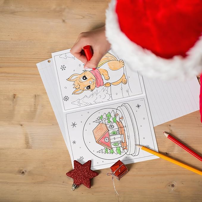 90shine 24PCS Winter Coloring Books Party Favors for Kids - Bulk Christmas Goodie Bag Stocking Stuffers Gifts Ages 2-4 3-5 4-8