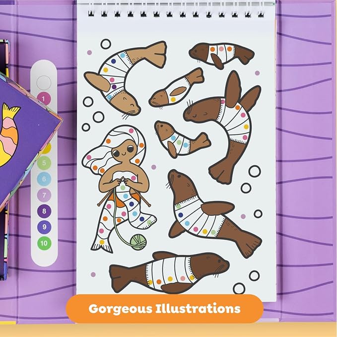 Tiger Tribe: Unicorn Dreaming Color by Numbers - Fun Coloring Activity Set for Kids 4+, Early Numeracy Skills, Includes Markers, Portable, Great Gift Idea