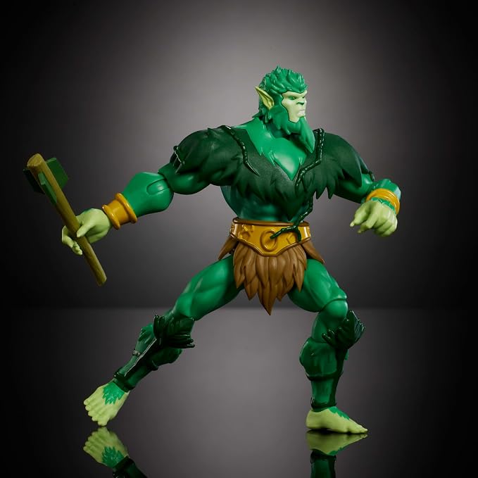 Masters of the Universe Origins Action Figure 200X Cartoon Collection Moss Man, 5.5 Inch 1980s Motu TV Hero, Detailed Design & Mace, Camouflaged Spy