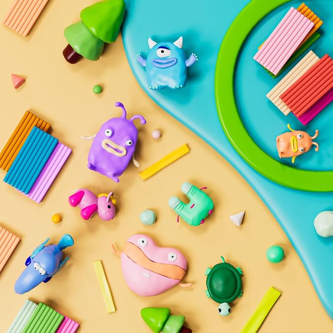 CiaraQ 70-Color Polymer Clay Oven Bake Modeling Kit for Kids & Artists | Non-sticky & non-toxic. 3.69 lb. With sculpting tools. Classroom & Home Use. Fun gift for Kids & artists. Ages 4+.