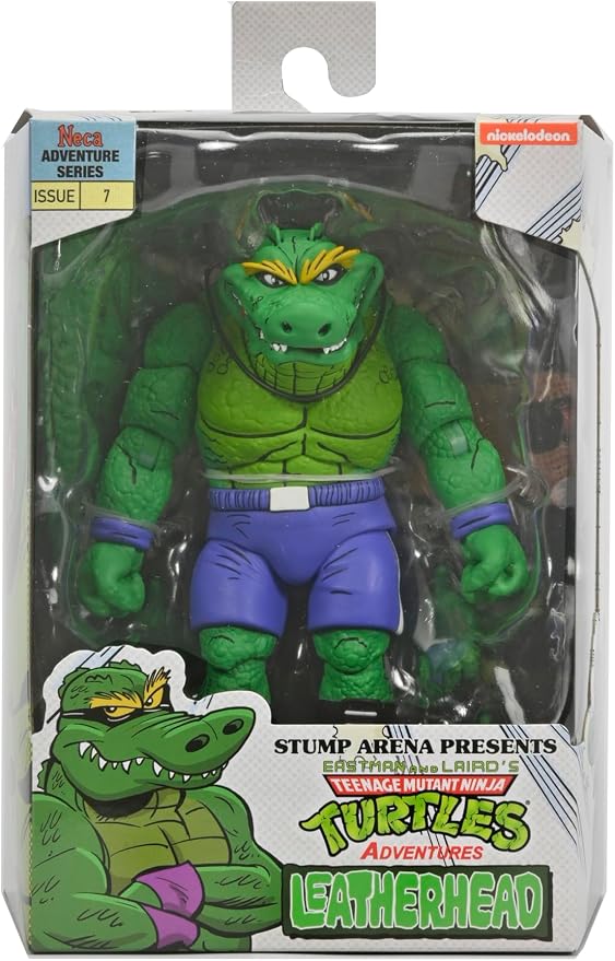 NECA Teenage Mutant Ninja Turtles Archie Comics Stump Wrestling Leatherhead 7" Scale Action Figure