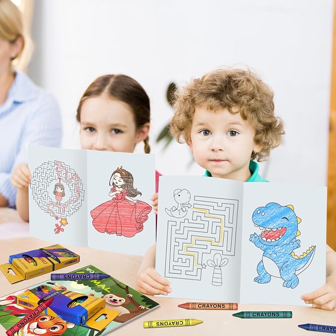 Elfew Small Coloring Books for Kids Ages 4-8, 3-5, 20 Pack Bulk | 5.1x6.7 Inches, Portable Mini Puzzle Books, Party Favor for Kids, School Goodie Bags Stuffers, Gifts for Boys Girls