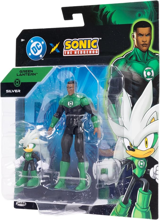 DC X Sonic the Hedgehog Silver as Green Lantern & Green Lantern 2.5/5-inch Figures Multipack