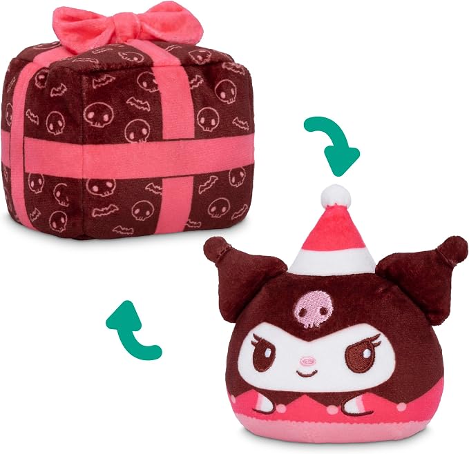 TeeTurtle Sanrio Holiday Series Reversible Plushie Mystery Box - 3-Inch Hello Kitty and Friends Blind Box Plush with Embroidered Details - Cute Collectible Surprise Toy for Kids, Teens, and Adults