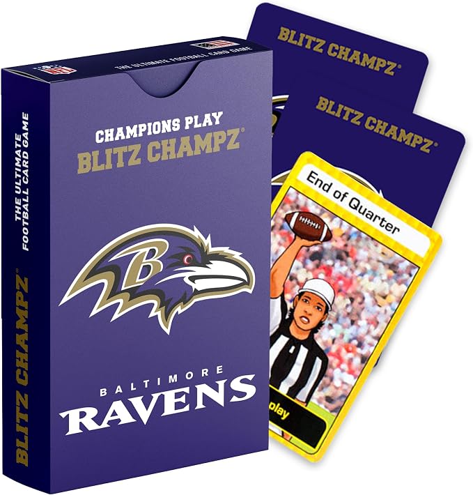 Blitz Champz Baltimore Ravens – Officially Licensed NFL Playing Cards & Ravens Gifts for Men & Women, Fun Travel Card Games for Adults & Kids Ages 7+, Camping Games for Friends & Family Game Night
