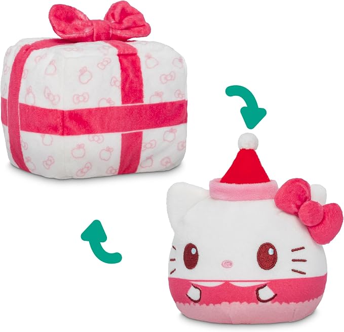 TeeTurtle Sanrio Holiday Series Reversible Plushie Mystery Box - 3-Inch Hello Kitty and Friends Blind Box Plush with Embroidered Details - Cute Collectible Surprise Toy for Kids, Teens, and Adults