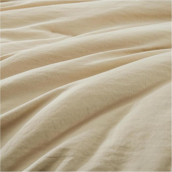 WRENSONGE California King Size Comforter Set- 7 Pieces Soft Beige Bed in a Bag California King with Fitted Sheet, Flat Sheet, 2 Pillow Shams, 2 Pillowcases, Warm Bedding Sets for All Season
