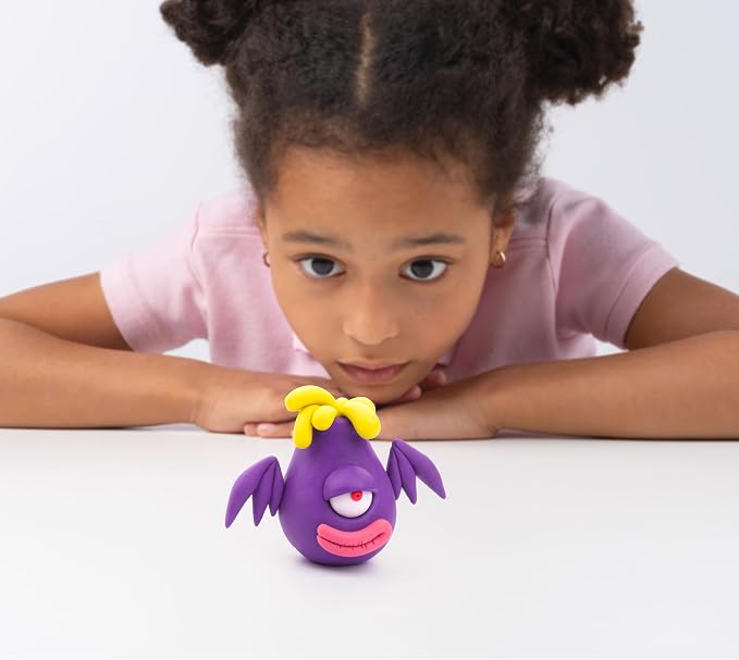HEY CLAY Set - Colourful Modeling Air Dry Clay Kit for Kids 15 cans and Sculpting Tools with Fun Interactive Instructions App - Children 3+ (Aliens)