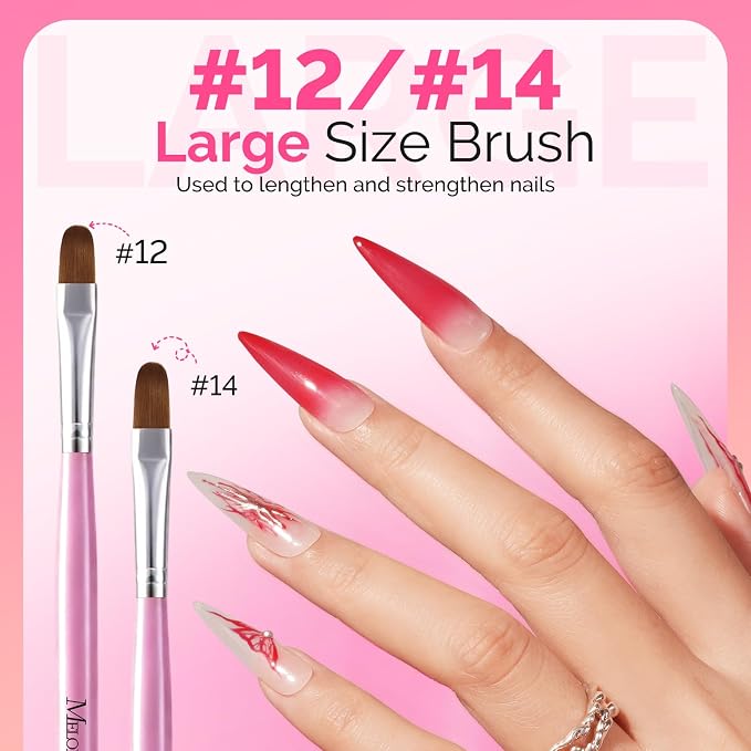 MelodySusie Gel Nail Brush 7Pcs Nail Art Brushes Nail Art Tips Nail Brushes for Nail Art Nail Painting Brush Pen Set for Home and Salon Use