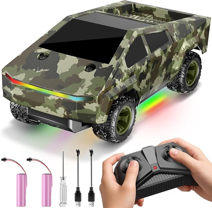 Remote Control Car Truck 1:24, 2.4GHz All Terrain High Speed RC Truck with Loadspace, RC Car Toys for Boys Girls Age 3 4 5 6 7 8+, Birthday