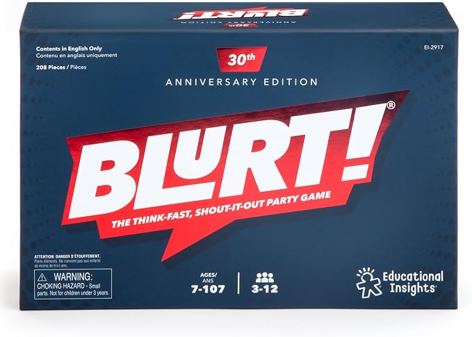 Educational Insights Blurt! The Think Fast, Shout-it-Out Party Game - Family Games for Kids and Adults, Board Games for Family Night, Fun Word Game, Ages 7+