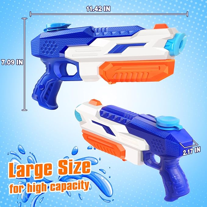 600cc Water Gun for Kids Adults：12 Pack Squirt Blasters Super Water Gun Soaker with Long Range High Capacity for Boys Girls Summer Swimming Pool Beach Outdoor Water Fighting Play Toys Party Favors
