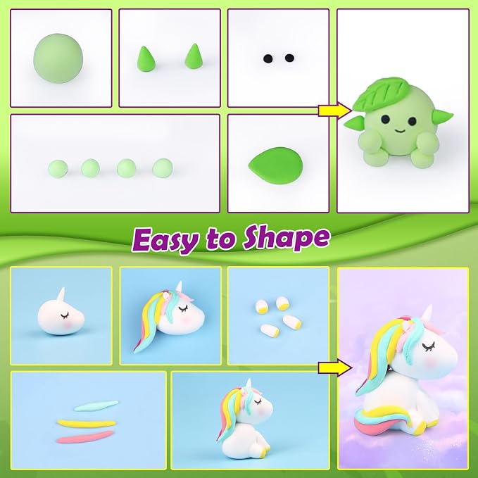Air Dry Clay 88 Colors, Modeling Clay for Kids, DIY Molding Magic Clay, Gift for Kids