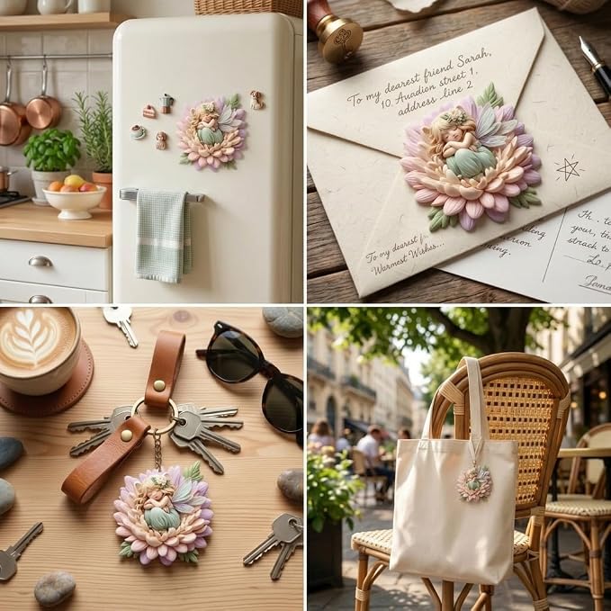 Flower Fairy Polymer Clay Mold Fairy Girl Silicone Molds for DIY Crafts Epoxy Resin Casting Air Dry Polymer Clay Jewelry Making Craft Tools