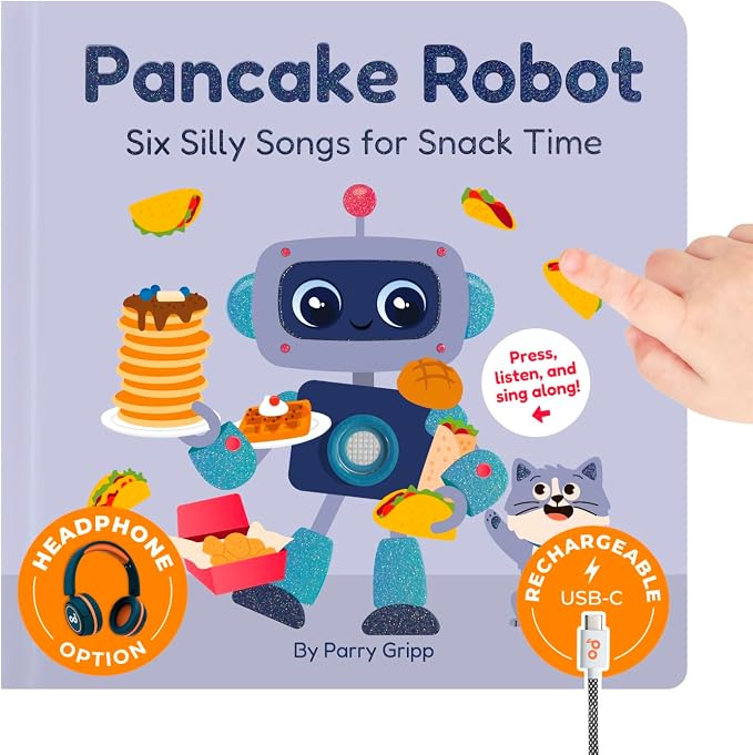 Cali’s Books Nursery Rhyme Sound Book for Toddlers – Interactive Musical Book (Pancake Robot)