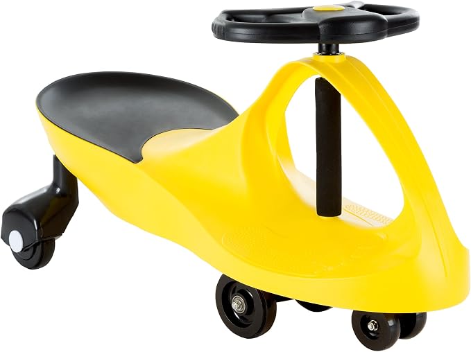 Wiggle Car - Ride on Toy for Ages 3 and Up - Toddler Ride on Toys with no Batteries, Gears or Pedals Just Twist, Wiggle, and Go by Lil’ Rider (Yellow)