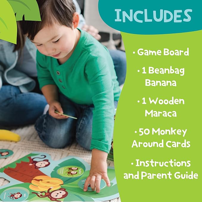 Peaceable Kingdom Deluxe Monkey Around First Game for Toddlers Interactive Play with Parent Ages 2+