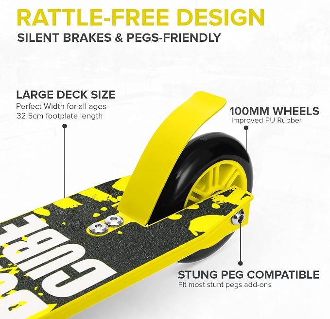 BOLDCUBE Stunt Scooter for Kids Ages 6-12 8-12 Years | Freestyle Pro 360° | Aluminium Deck | ABEC 7 | Micro Crystalized Deck