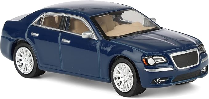 Greenlight 1/64 2013 Chrysler 300C, Blue, Rick's Auto Sales, LP Diecast Exclusive 51620
