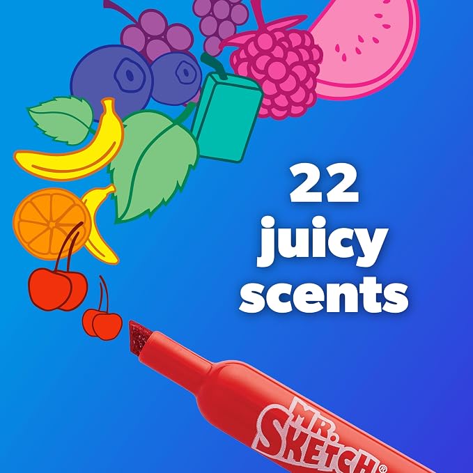 Mr. Sketch Scented Markers, Chisel Tip, Assorted Colors, 12 Count - Fun for Kids, Coloring, Spark Creativity, Arts & Crafts (Pack of 8)