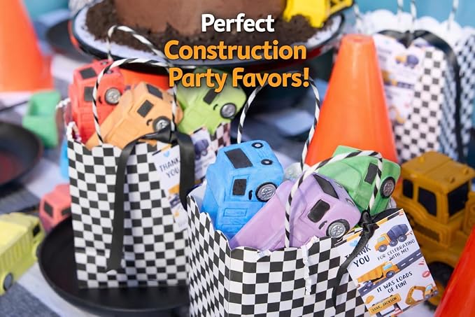 Dump Truck Sidewalk Chalk for Kids (14 Pack) – Construction Truck Chalk for Toddlers 1-3 – Outdoor Chalk Toy – Kids Chalk Sidewalk Set – Individually Wrapped Party Favors – Washable and Non-toxic